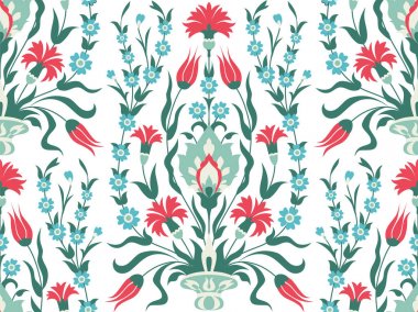 Buket çiçek seamless modeli