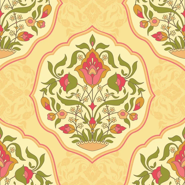 Patrón floral ornamental — Vector de stock