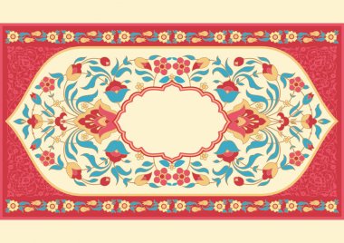 Süs çiçek arka planda oryantal tarzda