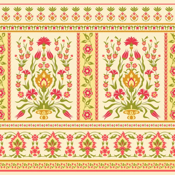 オスマン風の花柄 — ストックベクタ