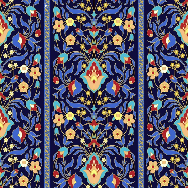 Patrón floral ornamental — Vector de stock
