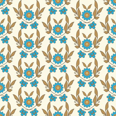 Mavi çiçekler, çiçeksiz desenler.