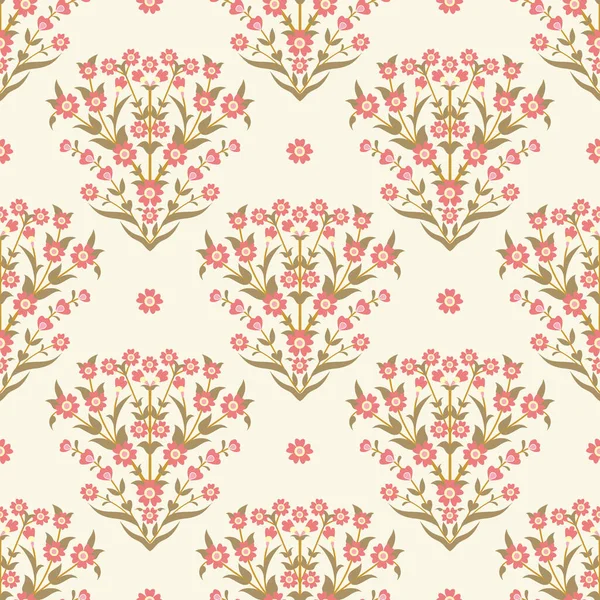 Summer Floral Seamless Pattern Pink Flowers — Stock Vector