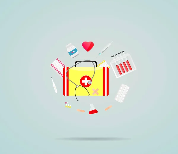 Tıbbi simgeler. Vektör çizim