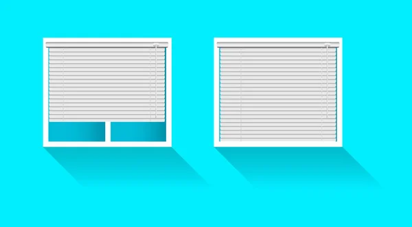 Plastic window with blinds — Stock Vector