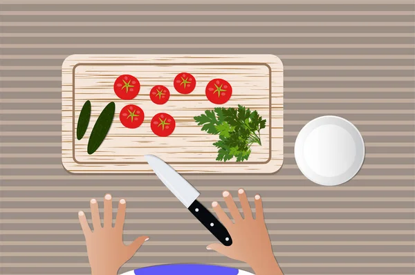 Ahşap tahta kesme gıda için