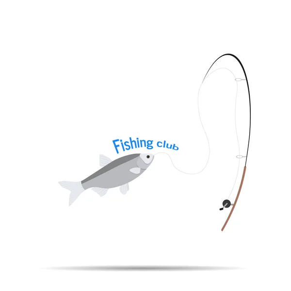 Logo van het bedrijf. Logo visserij club teken — Stockvector