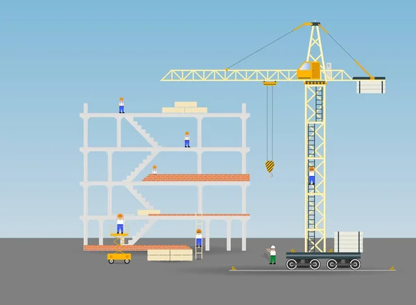 Construction site.Vector illustration — Stock Vector