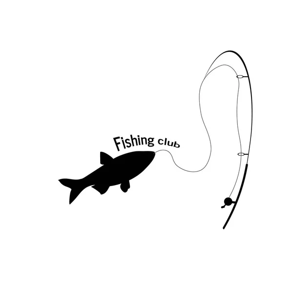 Logo della società. Logo simbolo del segno del club di pesca — Vettoriale Stock