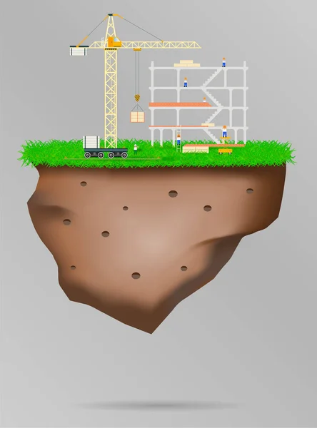 Будівельний майданчик. Векторні ілюстрації — стоковий вектор