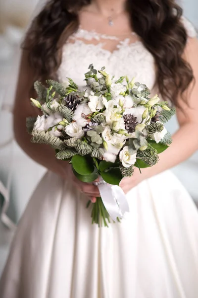 Mariée Avec Bouquet Mariage — Photo