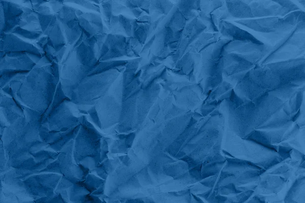 Синя зім'ята текстура паперу . — стокове фото