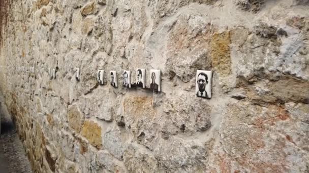 ホロコースト犠牲者への追悼の壁 — ストック動画