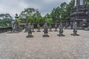Viet Nam: Hue, Vietnam 'daki Khai Dinh Mezarı' ndaki heykeller. UNESCO Dünya Mirası Alanı.