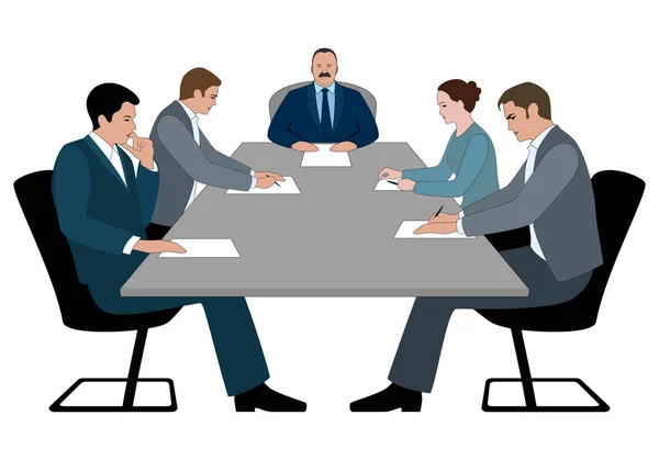 Концепція ділової зустрічі та бізнес конференції . — стоковий вектор