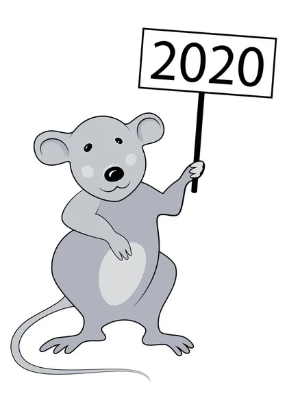 Chinesisches Neujahr 2020 Jahr der Rattenvektorillustration. — Stockvektor