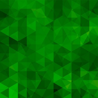 Soyut vektör arka plan yeşil üçgenler ile. Geometrik vektör çizim. Yaratıcı tasarım şablonu.