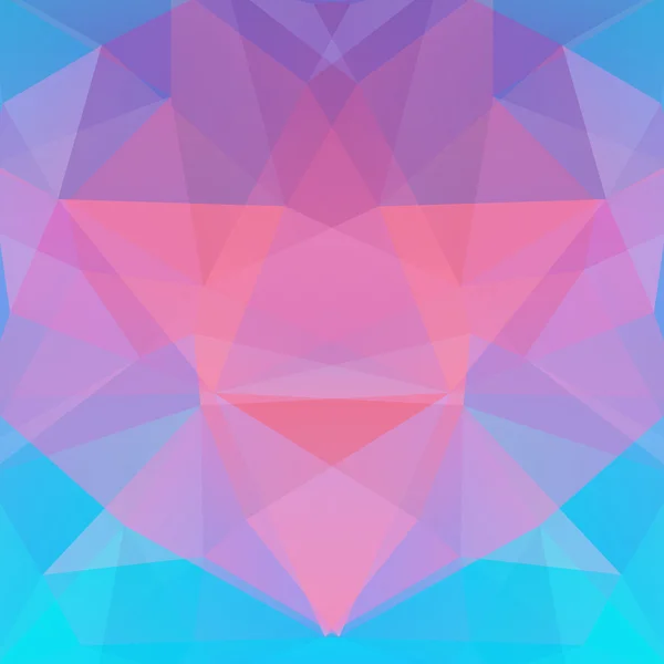 Latar belakang mosaik abstrak. Merah muda, biru segitiga latar belakang geometris. Desain elemen. Ilustrasi vektor - Stok Vektor