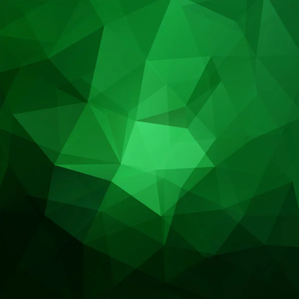 Geometriska mönster, polygon trianglar vektor bakgrund i gröna toner. Illustration mönster — Stock vektor