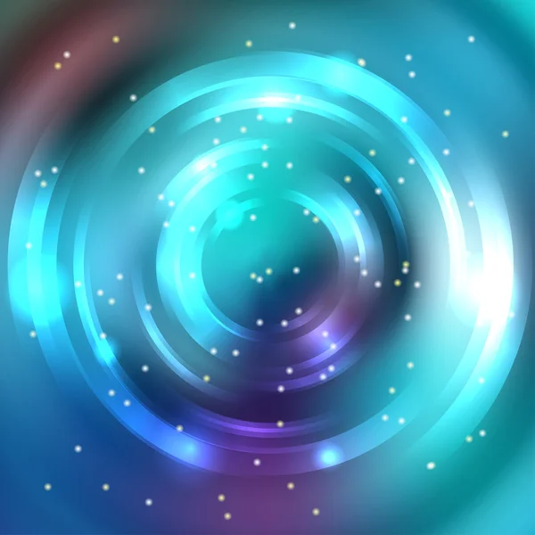 Fond de cercle abstrait, conception vectorielle. Spirale brillante. Le tunnel de flux d'énergie. Couleurs bleues — Image vectorielle