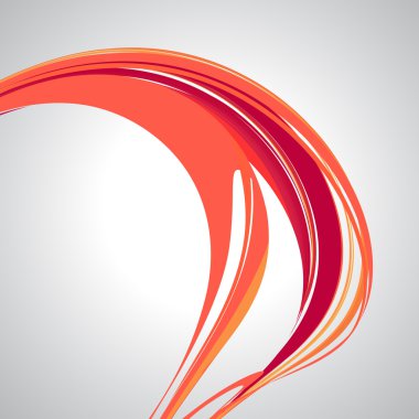 Beyaz arka plan üzerinde soyut çizgiler. Grafik tasarım için tasarım öğesi, İş sunumu, posterler. Vektör İllüstrasyon. Kırmızı, pembe, turuncu renkler