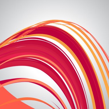 Beyaz arka plan üzerinde soyut çizgiler. Grafik tasarım için tasarım öğesi, İş sunumu, posterler. Vektör İllüstrasyon. Kırmızı, pembe, turuncu renkler