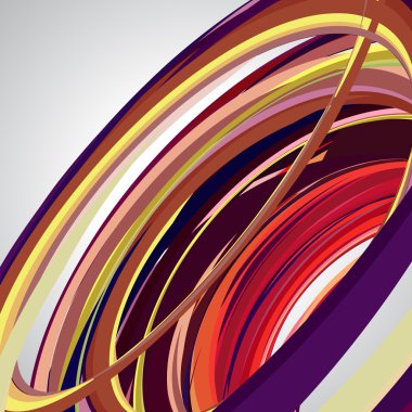 Beyaz arka plan üzerinde soyut spiral. Grafik tasarım için tasarım öğesi, İş sunumu, posterler. Vektör İllüstrasyon. Kırmızı, mor renkler