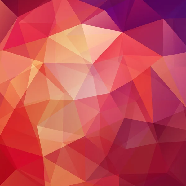 Abstrakter Mosaikhintergrund. Dreieck geometrischer Hintergrund. Designelemente. Vektorillustration. rot, orange Farben — Stockvektor
