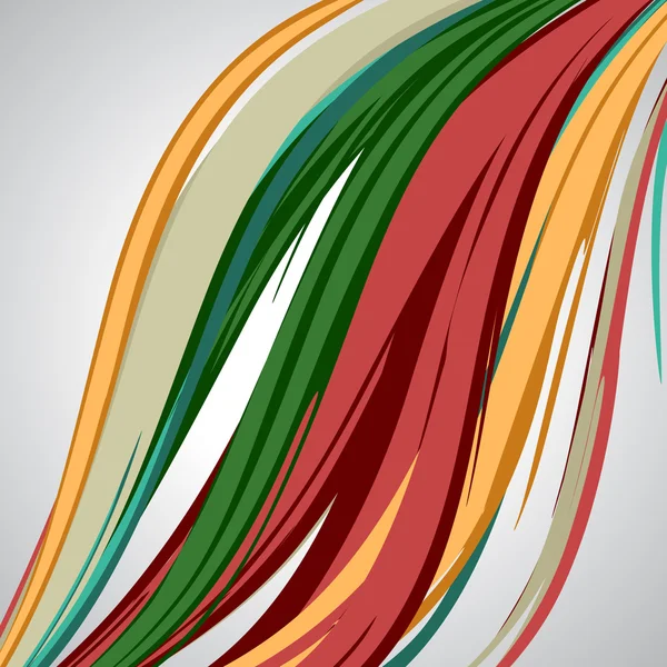 Espiral abstracta sobre fondo blanco. Elemento de diseño para diseño gráfico, presentación de negocios, carteles. Ilustración vectorial. Retro verde, rojo, naranja colores — Vector de stock