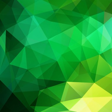 Arka plan yeşil üçgenler yaptı. Geometrik şekiller ile kare kompozisyon. EPS 10