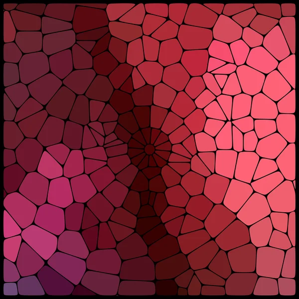 Padrão de mosaico abstrato composto por elementos geométricos vermelhos e rosa de diferentes tamanhos e cores. Ilustração vetorial . — Vetor de Stock