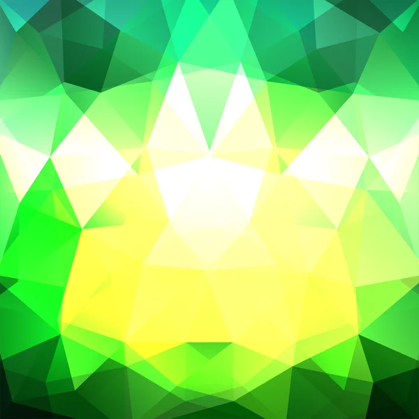 Modèle géométrique, fond vectoriel triangles polygones dans les tons jaune et vert. Schéma d'illustration — Image vectorielle