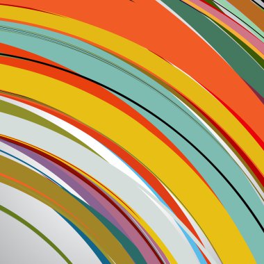 Hatları ile arka plan hareketli, illüstrasyon vektör. Sarı, mavi, turuncu renkler