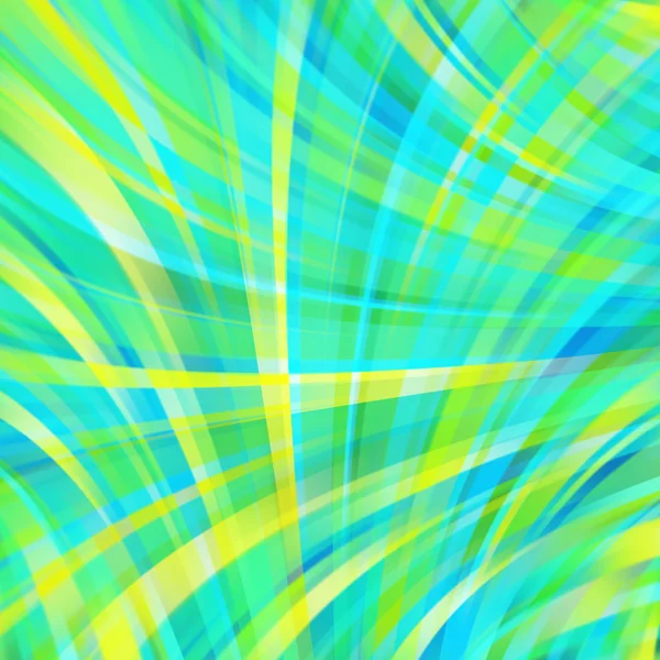 Illustration vectorielle du fond abstrait vert avec des lignes courbes de lumière floue. Illustration géométrique vectorielle . — Image vectorielle