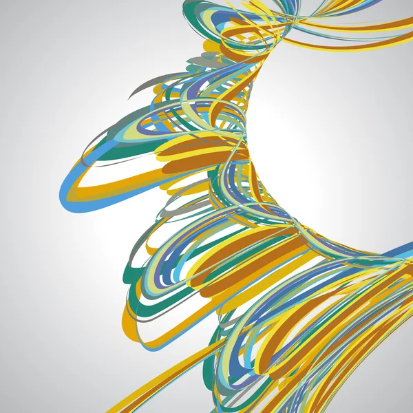 Movendo fundo abstrato com linhas, ilustração vetorial. Amarelo, cores azuis — Vetor de Stock