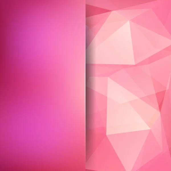 Fondo abstracto de mosaico. Fondo borroso. Fondo geométrico triangular. Elementos de diseño. Ilustración vectorial. Color rosa — Vector de stock
