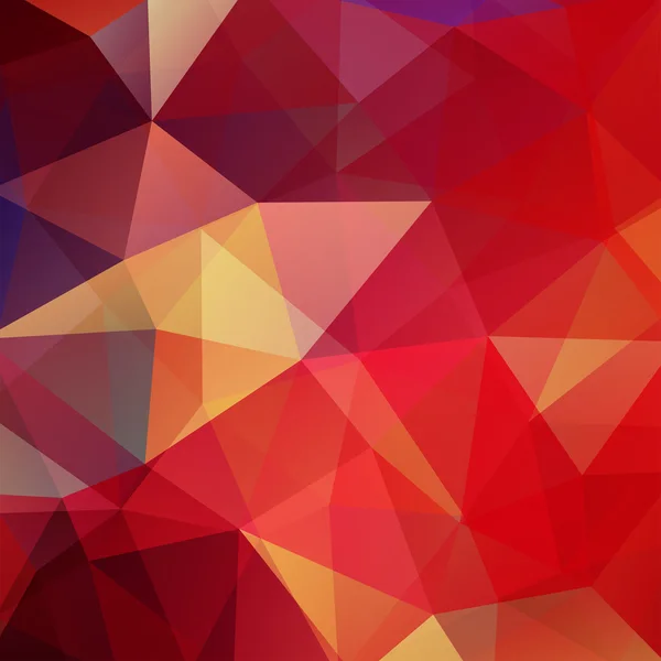 Geometrisches Muster, Polygon-Dreiecke Vektorhintergrund in roten, braunen Tönen. Illustrationsmuster — Stockvektor