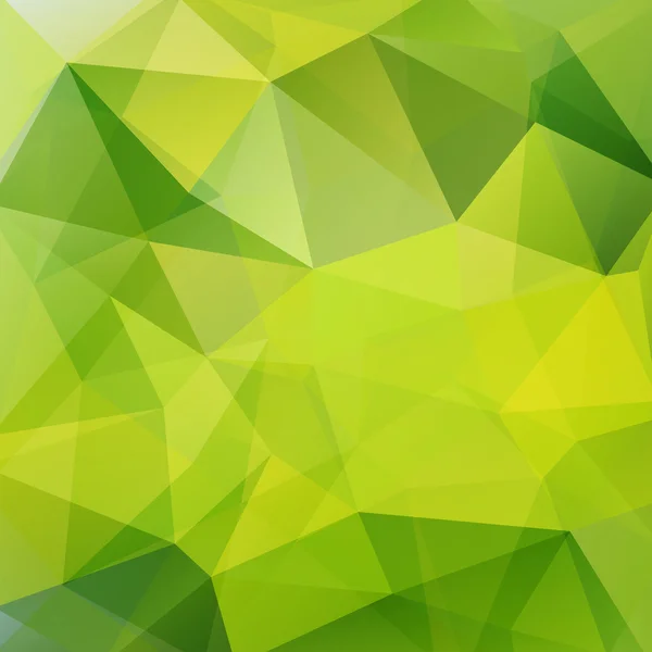 抽象的な背景の緑の三角形から成る。ビジネス プレゼンテーションや web テンプレート バナー チラシの幾何学的なデザイン。ベクトル図 — ストックベクタ