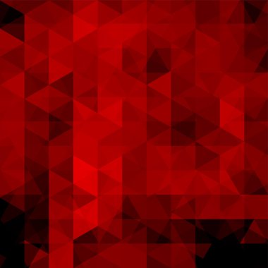 Kırmızı, siyah geometrik şekiller arka plan. Soyut üçgen geometrik arka plan. Mozaik desen. Vektör Eps 10. Vektör çizim
