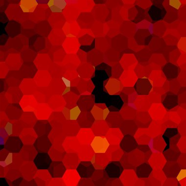 Geometrik desen vektör arka plan kırmızı ve siyah tonlarında altıgenler ile. İllüstrasyon model