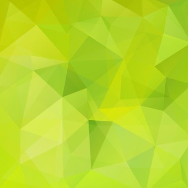 Geometrik desen, çokgen üçgenler yeşil tonları arka planda vektör. İllüstrasyon model