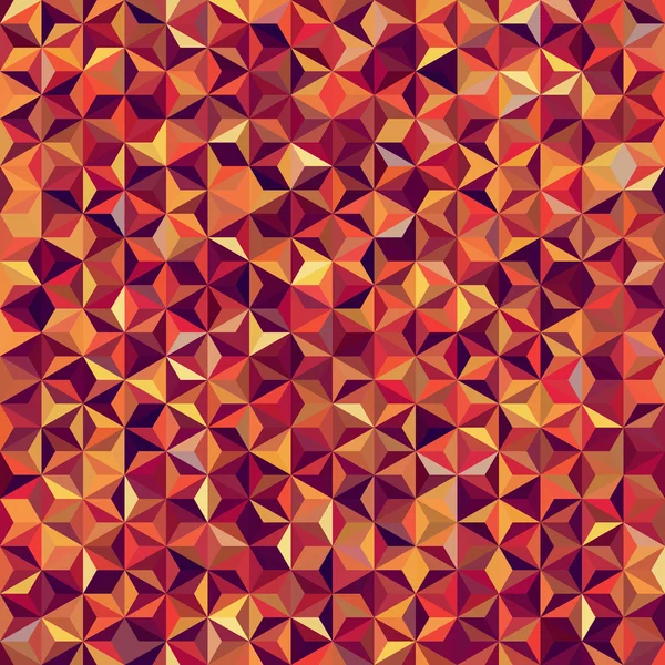 Векторный бесшовный абстрактный фон для дизайна с треугольниками. Векторная иллюстрация. Оранжевый, желтый, коричневый цвета — стоковый вектор