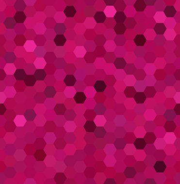 sorunsuz pembe soyut mozaik arka plan. Altıgen yanarak bahislerin doğru geometrik arka plan. Tasarım öğeleri. Vektör çizim