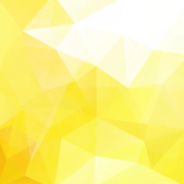 Geometric pattern, polygon triangles vector background in yellow, white ones. Illustration pattern — Stock Vector