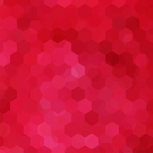Modèle géométrique, fond vectoriel avec hexagones dans les tons rouges. Schéma d'illustration — Image vectorielle