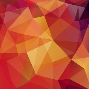 Sarı, turuncu, kahverengi geometrik şekiller arka plan. Renkli mozaik desen. Vektör Eps 10. Vektör çizim