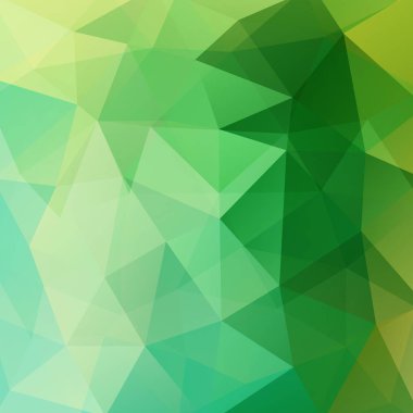 Arka plan yeşil üçgenler yaptı. Geometrik şekiller ile kare kompozisyon. EPS 10