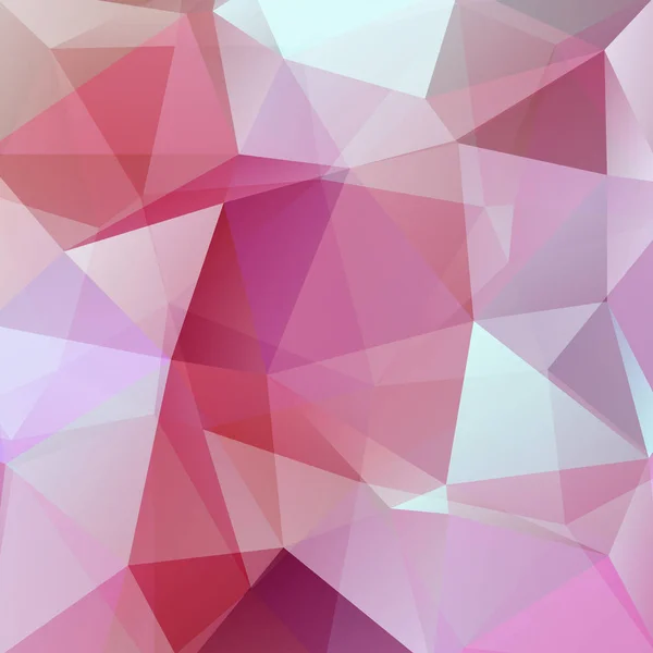Achtergrond gemaakt van roze, witte driehoeken. Vierkante samenstelling met geometrische vormen. EPS-10 — Stockvector