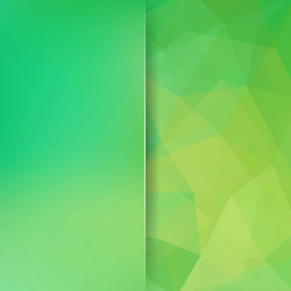 Geometrische patroon, veelhoek driehoeken vector achtergrond in groene tinten. Vervagen de achtergrond met glas. Illustratie patroon — Stockvector