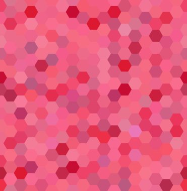 Altıgenler oluşan sorunsuz arka plan. İş sunumları veya web şablonu afiş afiş için geometrik tasarım. Vektör çizim. Pembe renk.